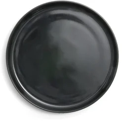 Gifi Assiette à dessert Oslo en grès noir Ø20cm Outlet