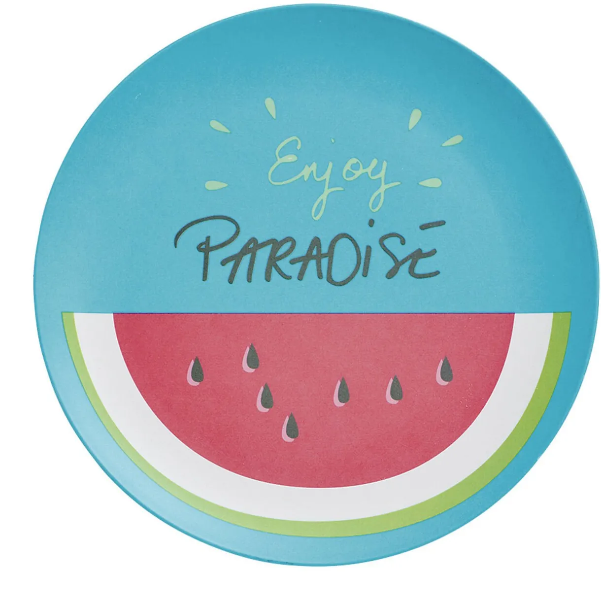Gifi Assiette à dessert pastèque Enjoy Paradise en plastique