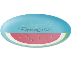 Gifi Assiette à dessert pastèque Enjoy Paradise en plastique
