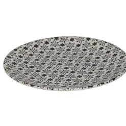Gifi Assiette à dessert petits motifs noir blanc