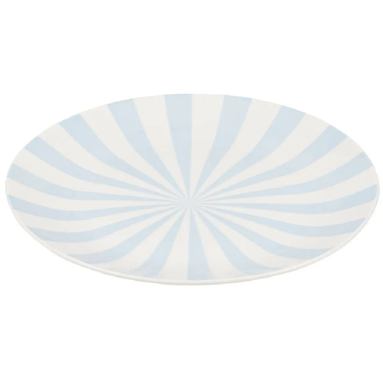 Gifi Assiette à dessert porcelaine rayure bicolore Ø16cm