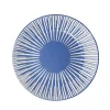 Gifi Assiette à dessert Rio en faïence bleu et blanc Ø19cm