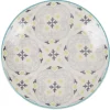 Gifi Assiette à dessert ronde beige à motif gris et jaune Hot