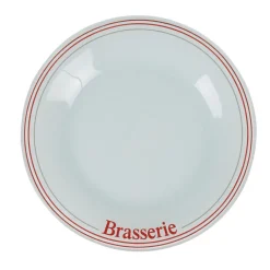 Gifi Assiette à dessert ronde blanche décor brasserie