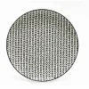 Gifi Assiette à dessert ronde blanche à motif chevron noir