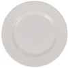Gifi Assiette à dessert ronde céramique rebord embossé uni blanc