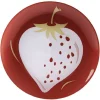 Gifi Assiette à dessert ronde Luminarc fraise rouge