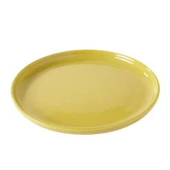 Gifi Assiette à dessert ronde Oslo jaune moutarde