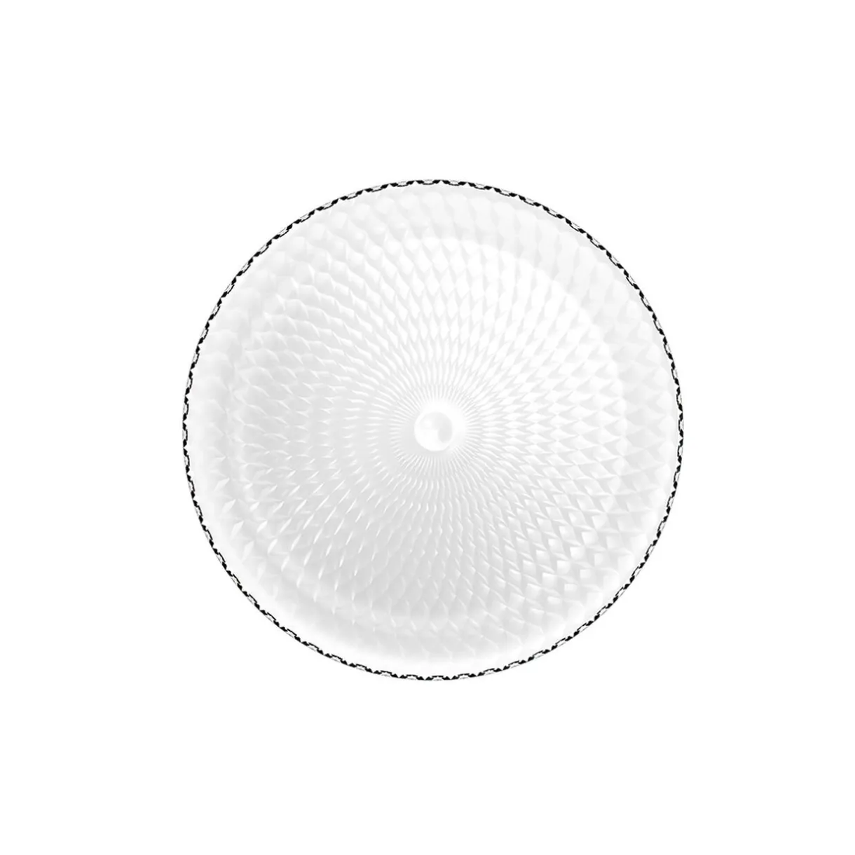 Gifi Assiette à dessert ronde Pampilles blanc transparent Ø 19 cm