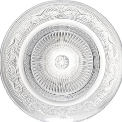 Gifi Assiette à dessert ronde transparente ciselée