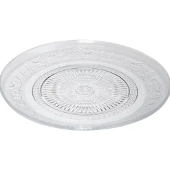 Gifi Assiette à dessert ronde transparente ciselée