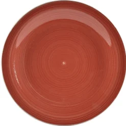 Gifi Assiette à dessert rouge effet spirale x4
