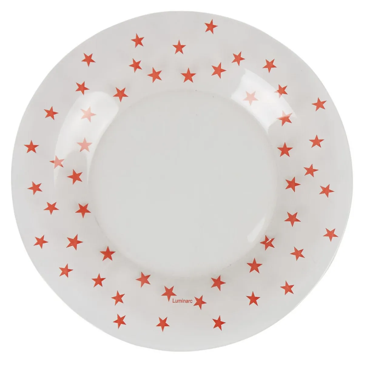 Gifi Assiette à dessert verre Zana givre étoiles rouges Sale