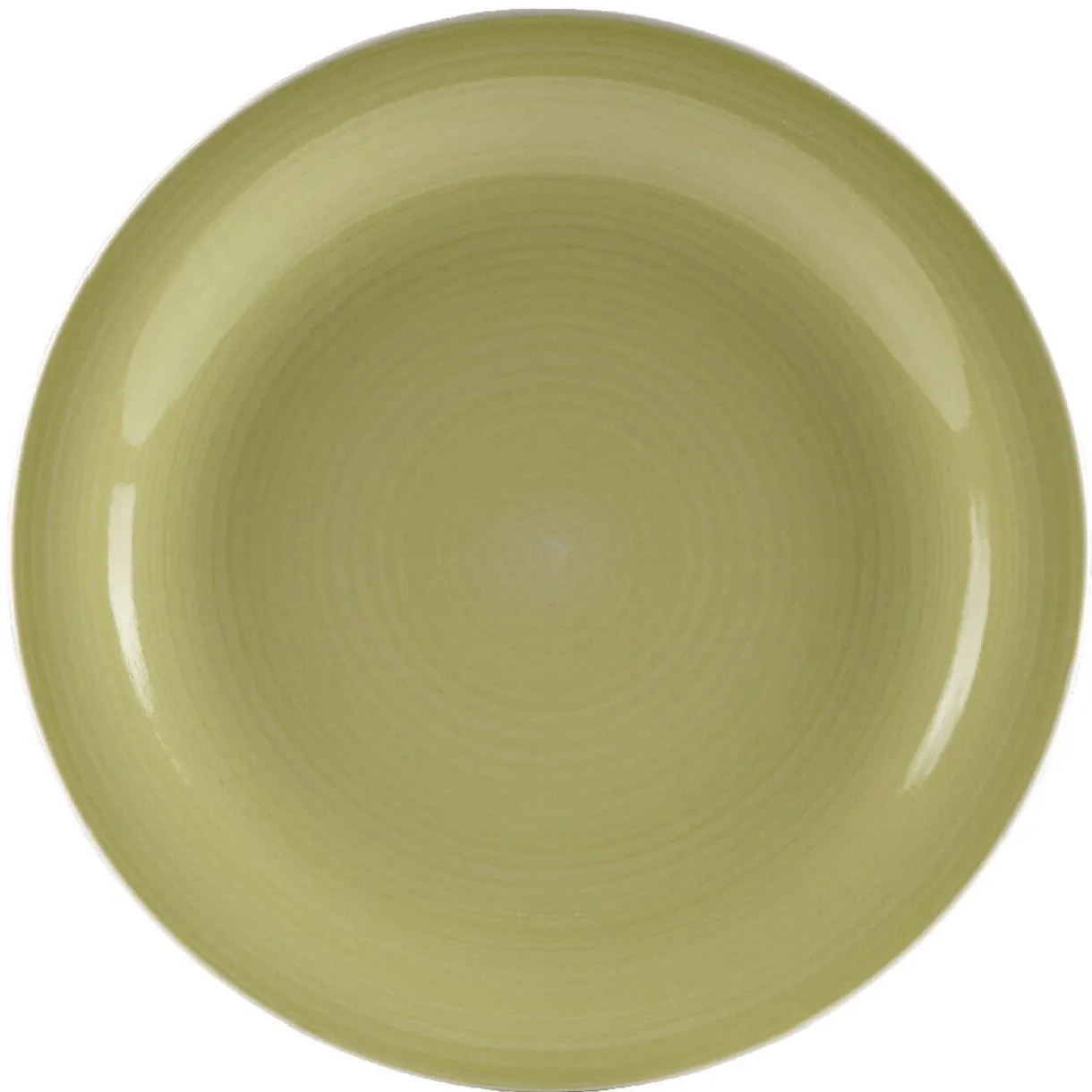 Gifi Assiette à dessert vert anis effet spirale x4
