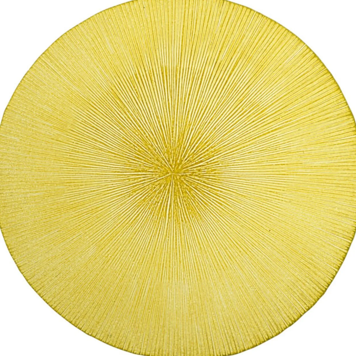 Gifi Assiette à dessert verte verre strié Outlet