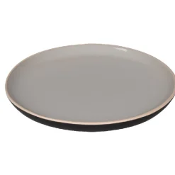 Gifi Assiette à dessert Zenco bicolore gris et taupe