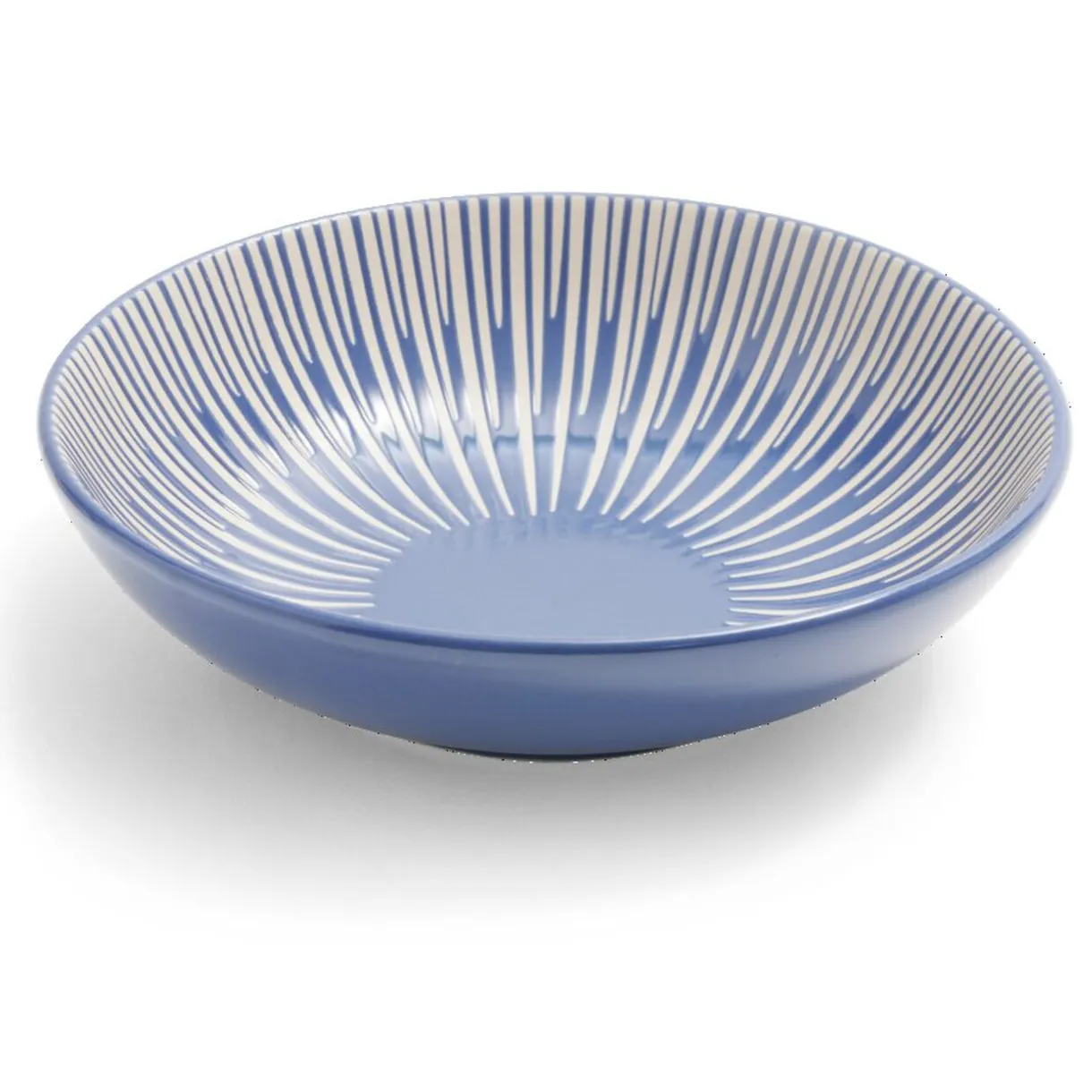 Gifi Assiette à soupe Rio faïence bleue et blanche Ø20cm