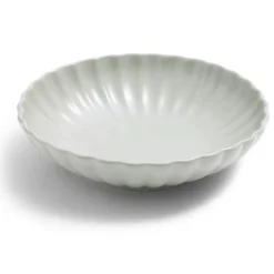 Gifi Assiette à soupe Venise rebord ondulé faïence vert sauge Ø20cm Hot