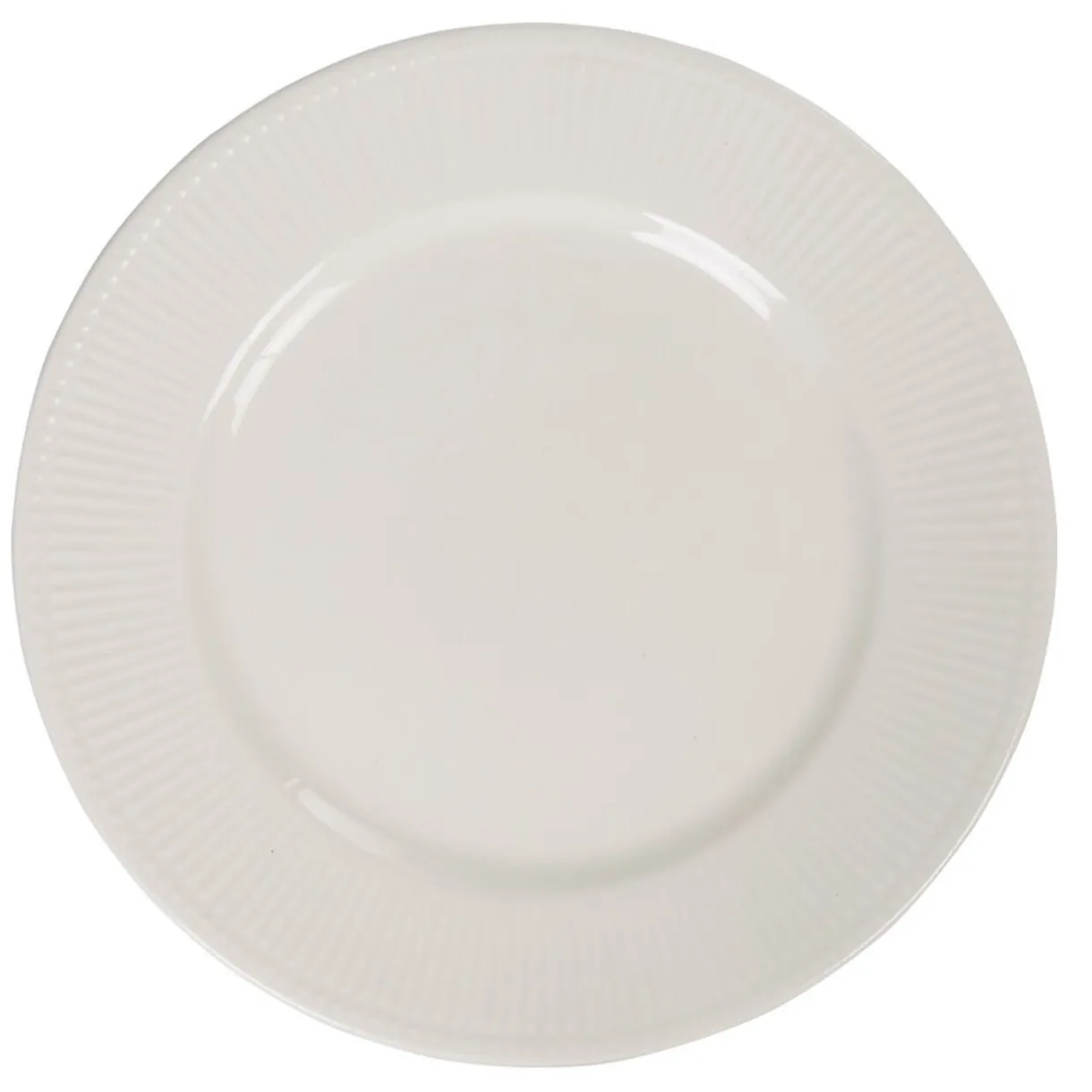 Gifi Assiette avec rebord embossé ronde plate blanche
