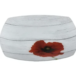 Gifi Assiette carrée plate coquelicot flower x4 Clearance