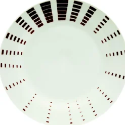 Gifi Assiette creuse blanche décor aile marron New