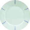 Gifi Assiette creuse blanche décor aile bleu