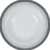 Gifi Assiette creuse blanche et grise Sérénité Rayures Online