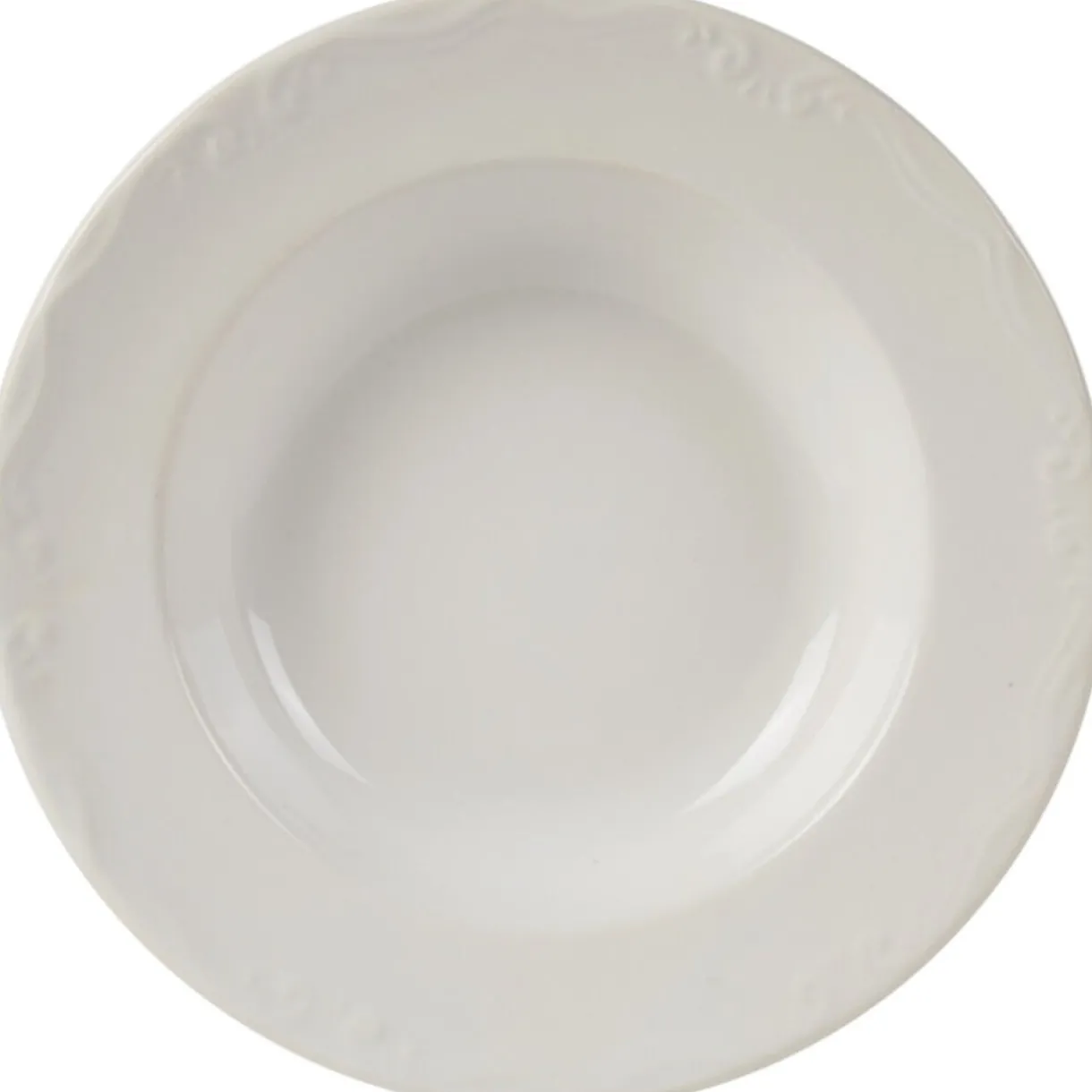 Gifi Assiette creuse blanche festonnée