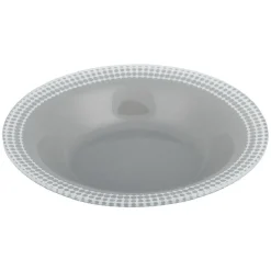 Gifi Assiette creuse Dotty gris et blanc bord à pois x4 New