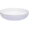 Gifi Assiette creuse en faïence blanc avec liseré crème