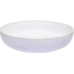 Gifi Assiette creuse en faïence blanc avec liseré crème