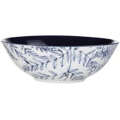 Gifi Assiette creuse en porcelaine décor feuillage