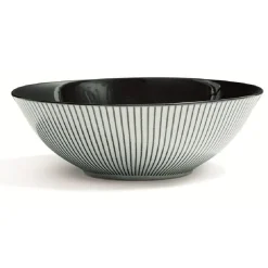 Gifi Assiette creuse en porcelaine décor rayures soleil