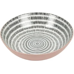 Gifi Assiette creuse en porcelaine motif intérieur et extérieur coloré Discount