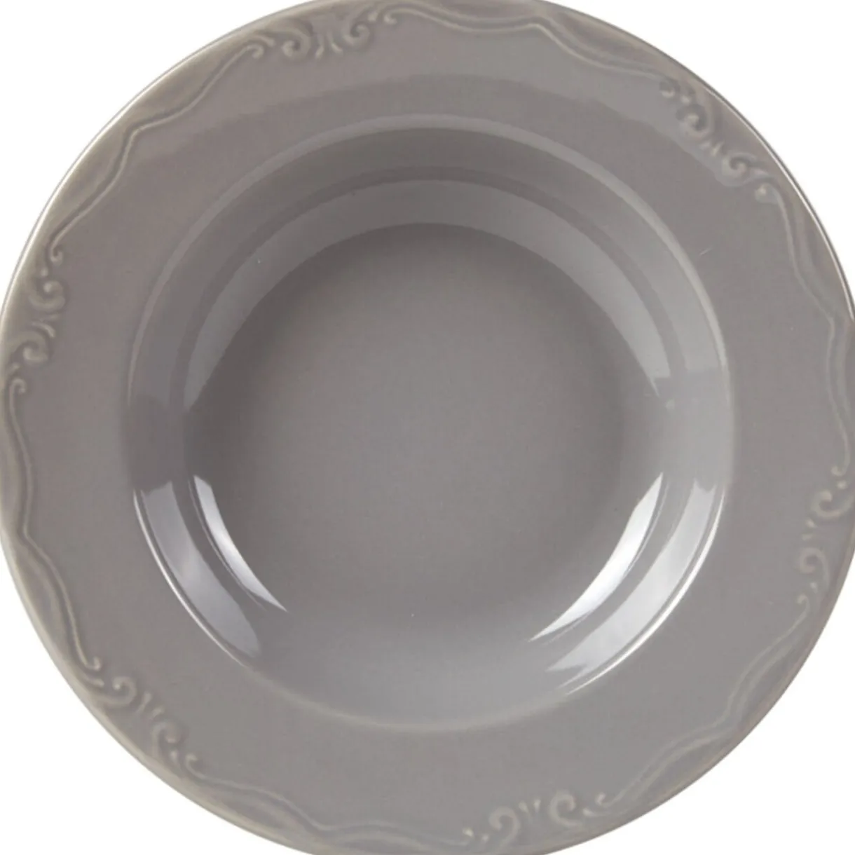Gifi Assiette creuse grise festonnée Online