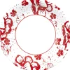 Gifi Assiette creuse Luminarc blanc décor rouge Alcove vintage Online