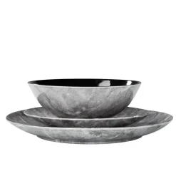 Gifi Assiette creuse motif marbre gris