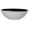 Gifi Assiette creuse rayure noire et blanche