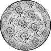 Gifi Assiette creuse ronde blanche et noire Sara Discount