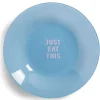 Gifi Assiette creuse verre coloré avec message Ø23cm - 3 modèles Hot