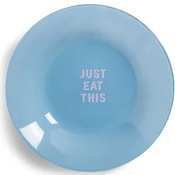 Gifi Assiette creuse verre coloré avec message Ø23cm - 3 modèles Hot