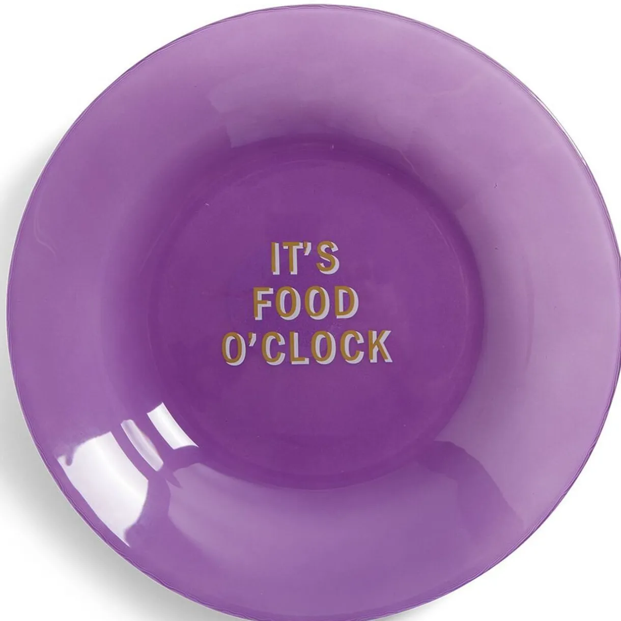 Gifi Assiette creuse verre coloré avec message Ø23cm - 3 modèles Hot