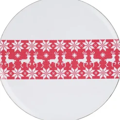 Gifi Assiette de présentation rouge blanche