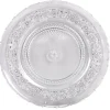 Gifi Assiette de présentation ronde transparente ciselée