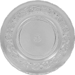 Gifi Assiette de présentation ronde transparente ciselée