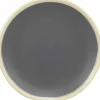 Gifi Assiette dessert grise bordure blanche