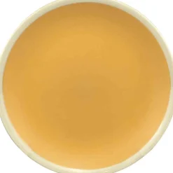 Gifi Assiette dessert ocre bordure blanche