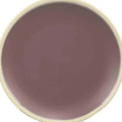 Gifi Assiette dessert violette bordure blanche