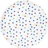 Gifi Assiette plastique blanche à pois multicolores New