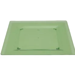Gifi Assiette plastique plate carrée unie vert x 10 New